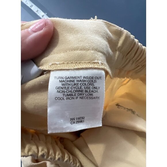 Linen Blend Cropped Pants Tropical Embroidery Siz 10 Elastic Alfred Dunner - Picture 10 of 11